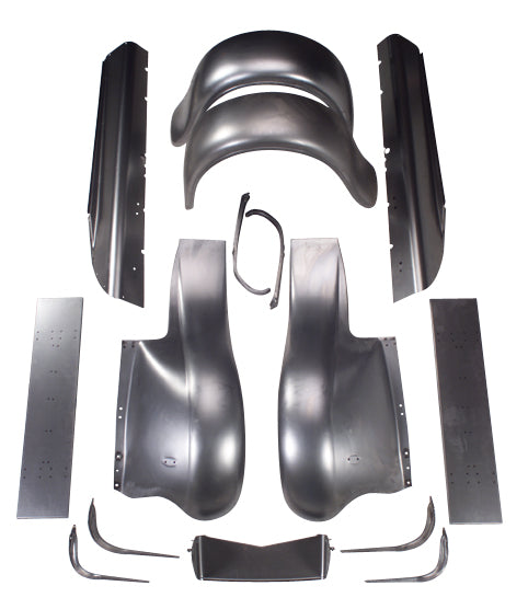 1928-29 Ford Coupe, Roadster and Roadster Pickup Steel Fender Package