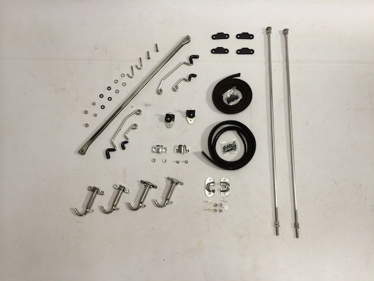 1930-31 Ford Model A Stock Four Piece Hood Mounting, Seal and Hardware Kit