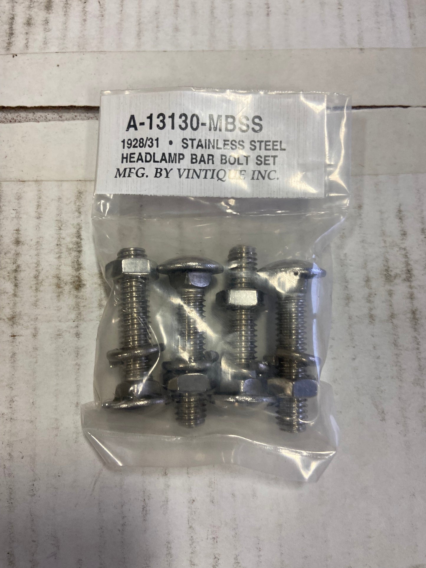 1928-31 Ford SS Headlamp Bar Bolt Kit