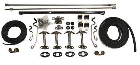 1932 Ford Stock 4 Piece Hood Mounting, Seal and Hardware Kit