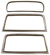 1932 Ford 3 Window Coupe Door Garnish Moulding (3 Piece Set Includes 2 Sides And 1 Rear)