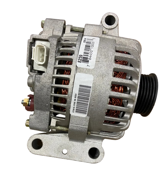 Car alternator on a white  background